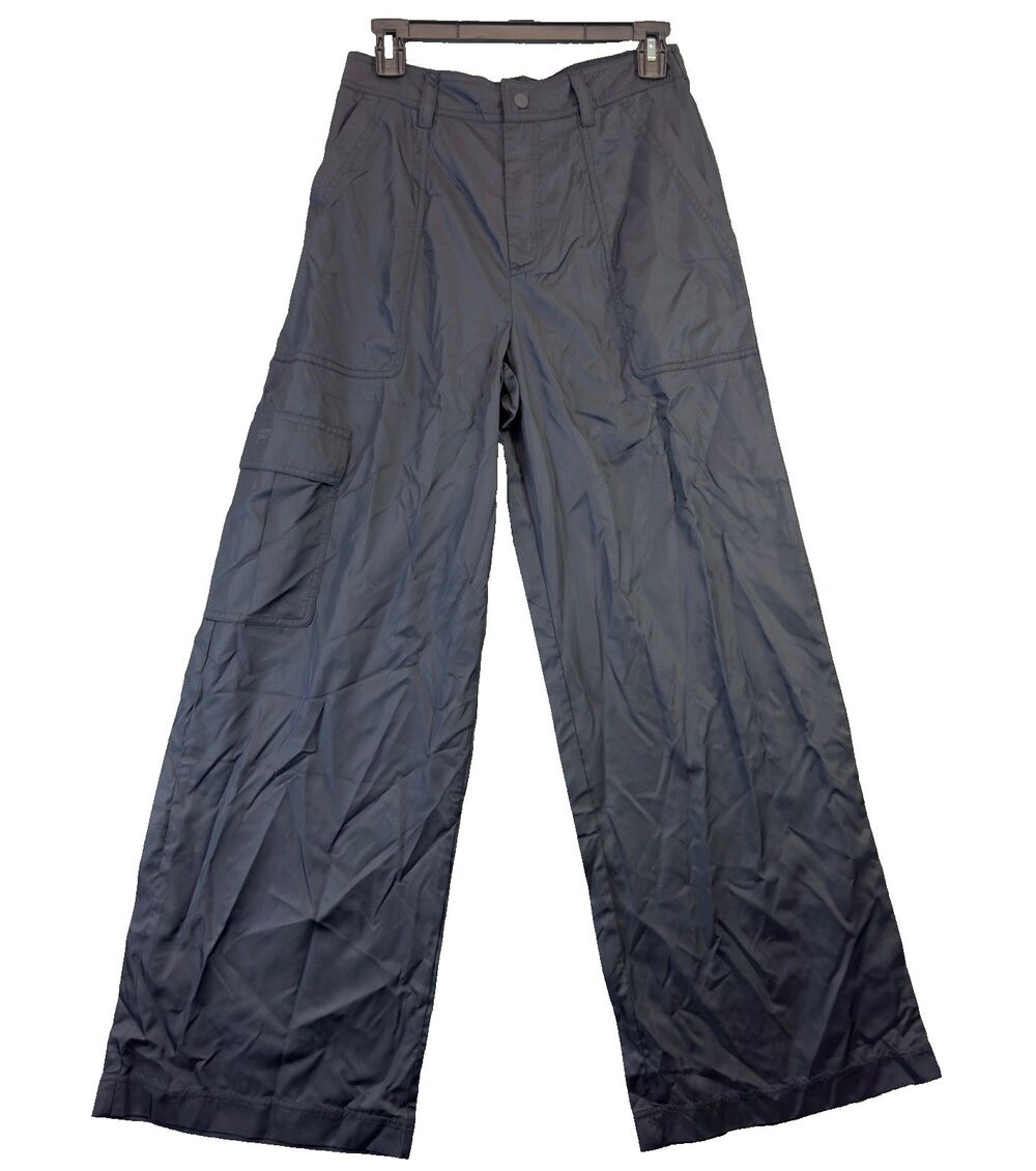 Fabletics Pants Womens Extra Small Black Wide Leg Windbreaker Gym Active Outdoor